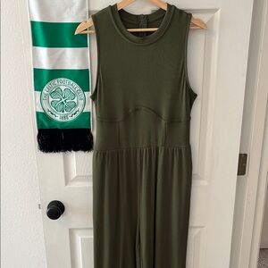 Cider Olive Green Jumpsuit